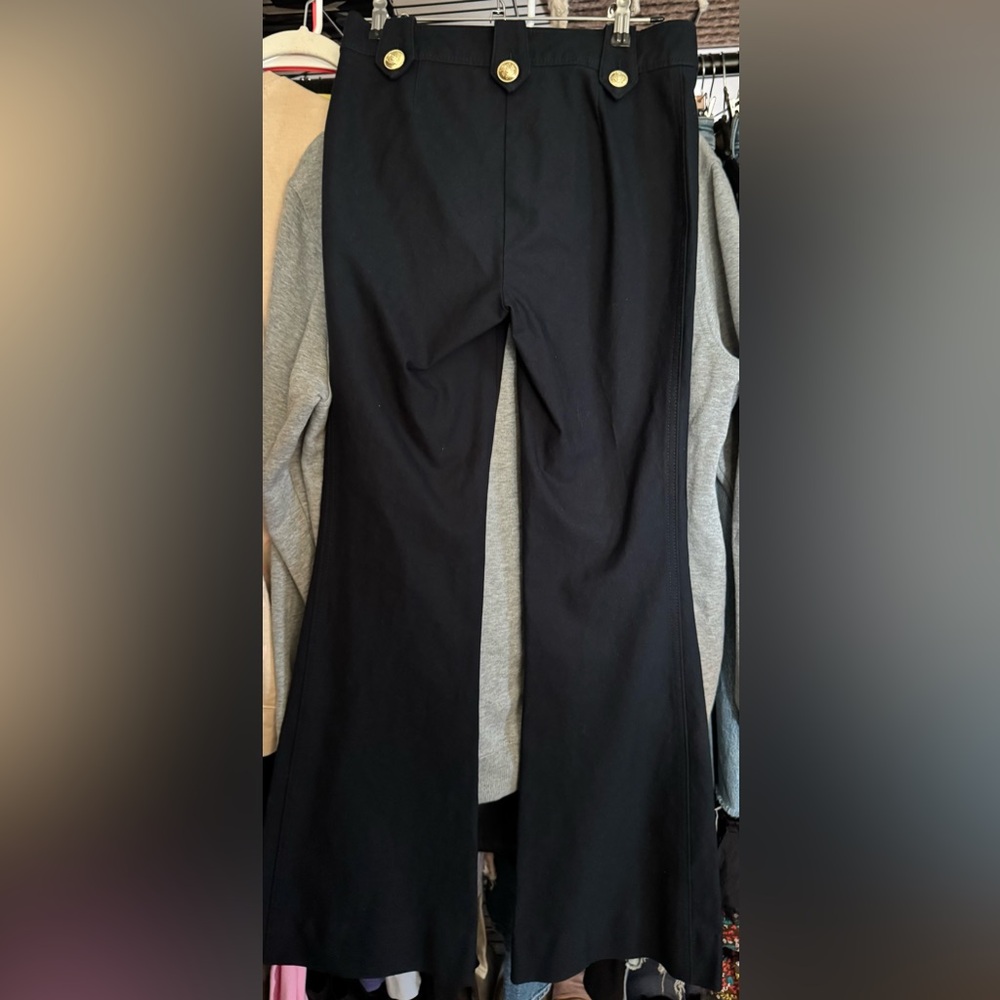 DEREK LAM 10 CROSBY ROBERTSON FLARE TROUSERS navy blue 6 - Picture 5 of 5